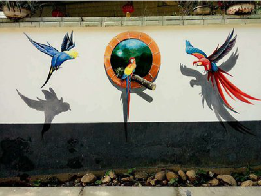 达州视觉错位-3D墙绘设计