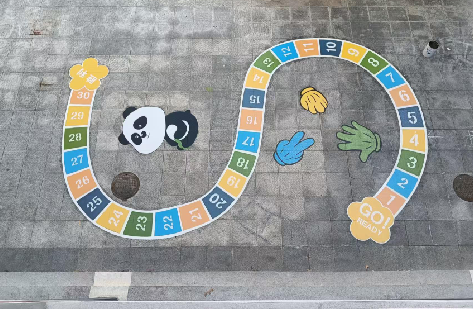 达州地面游戏彩绘