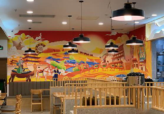 达州商业空间彩绘介绍。