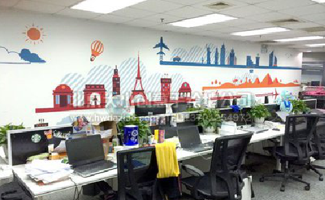 达州教你设计办公室墙绘的方法。