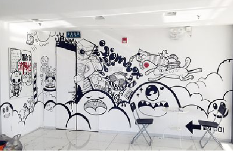 达州手绘墙并非传统涂鸦。